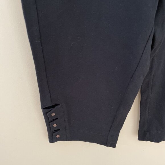 Soft Surroundings Straight Leg Crop Pull On Pants Size PXL Black French Terry - Picture 2 of 14